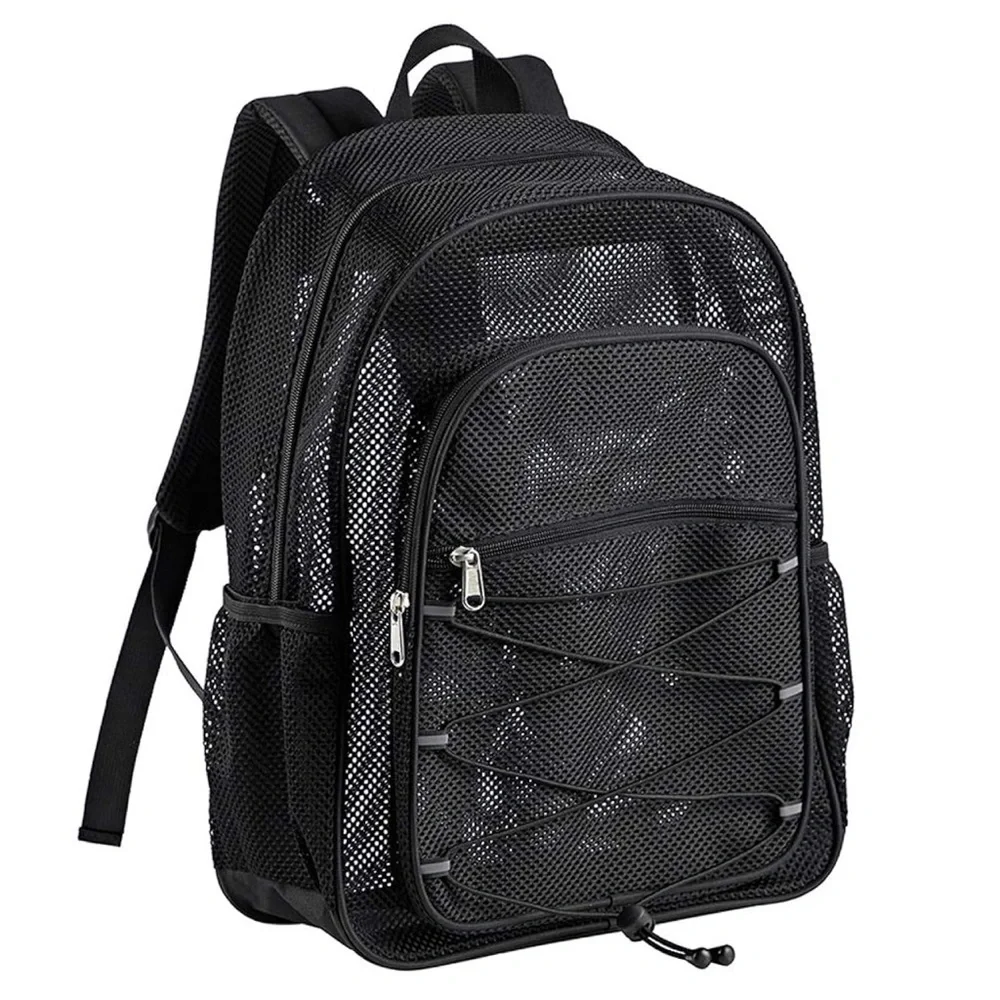 Classic Black Mesh Backpack